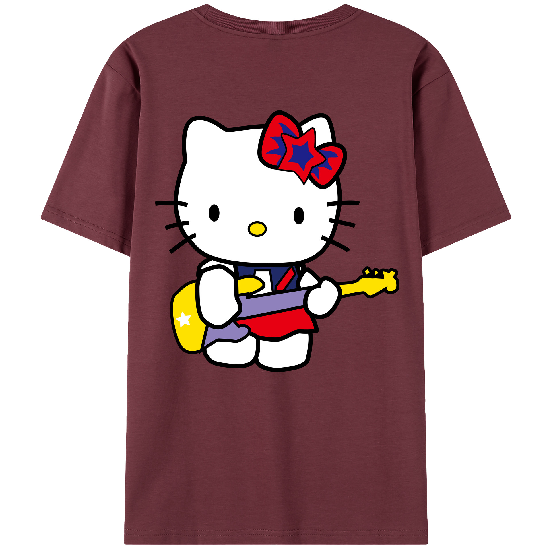 （画像用） Hello Kitty ハローキティ 綿100％半袖Tシャツ（背面プリント）